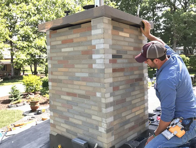 Newark Chimney Sweep completing a modern chimney remodel in Newark, OH