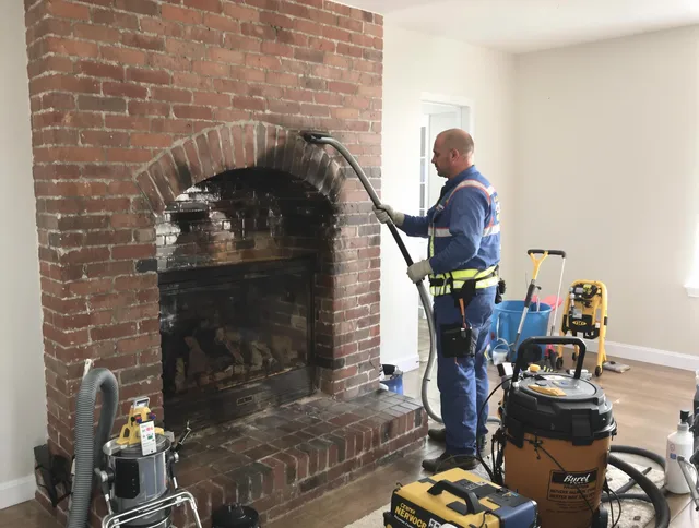Newark Chimney Sweep expert performing detailed chimney sweep in Newark, OH