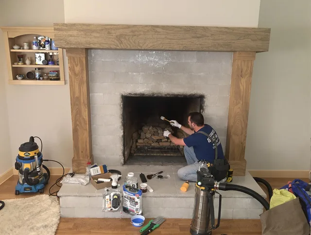 Detailed creosote removal process by Newark Chimney Sweep in Newark, OH