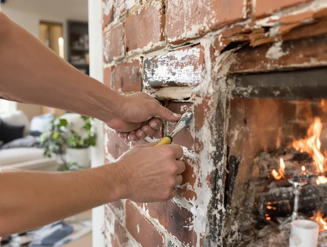 Routine fireplace repair by Newark Chimney Sweep in Newark, OH
