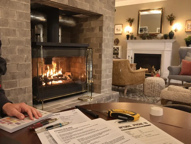 Newark Chimney Sweep verifying fireplace safety measures in Newark, OH