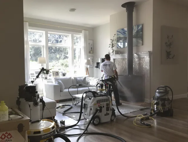 Soot removal service by Newark Chimney Sweep for a fireplace in Newark, OH